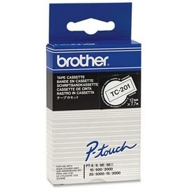 BROTHER Cinta laminada blanco/negro 12mm