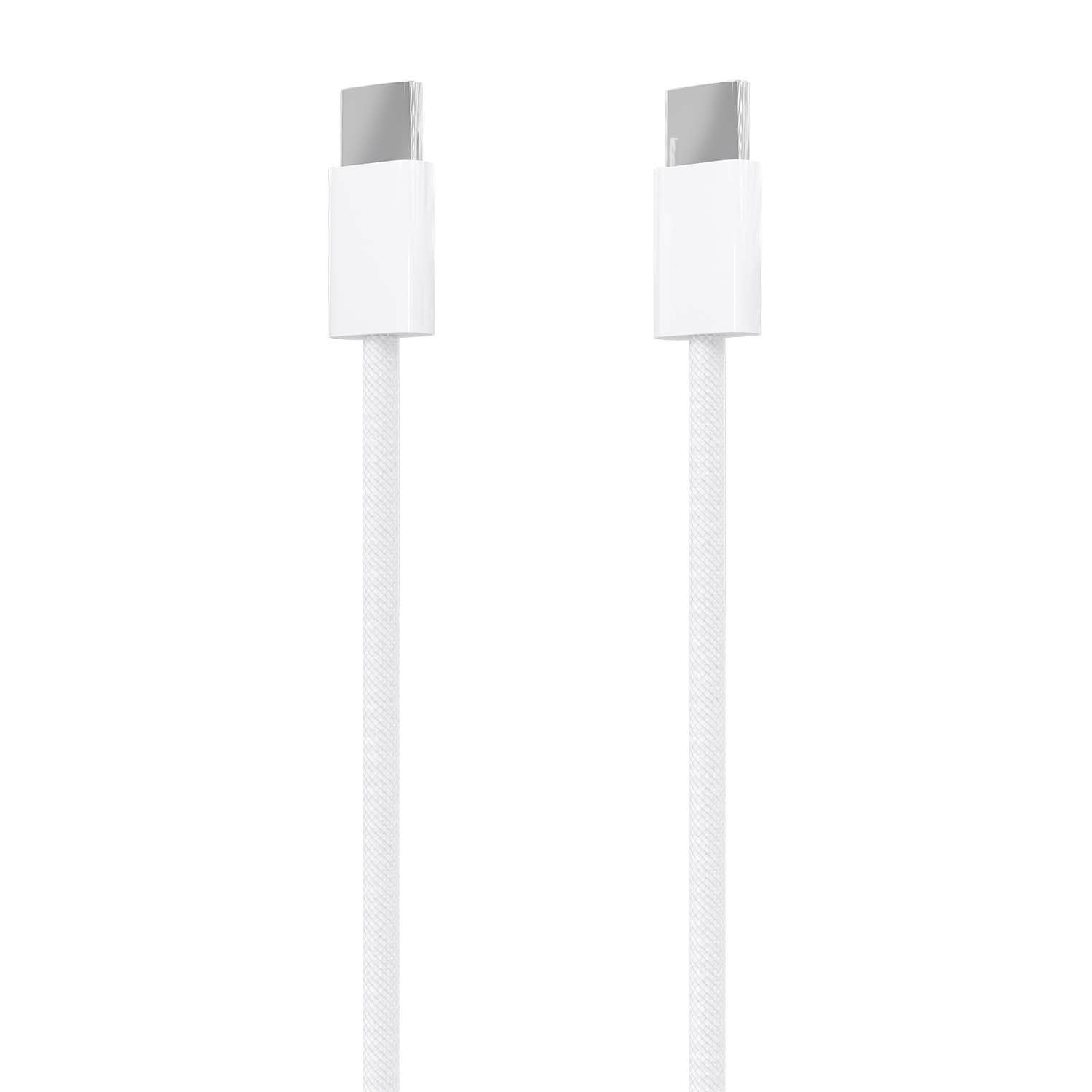 AISENS - CABLE USB 2.0 3A 60W APPLE, TIPO USB-C/M-USB-C/M, BLANCO, 2.0M