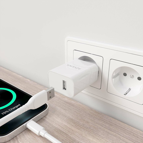 AISENS - CARGADOR USB 10W ALTA EFICIENCIA, 5V/2A, BLANCO