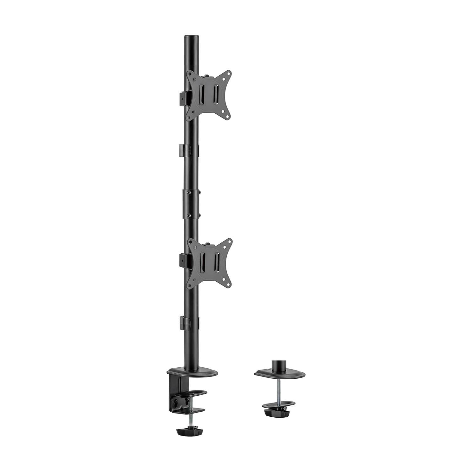 AISENS - SOPORTE DE MESA ECO GIRATORIO E INCLINABLE PARA 2 MONITOR/TV 9KG DE 17-32, NEGRO