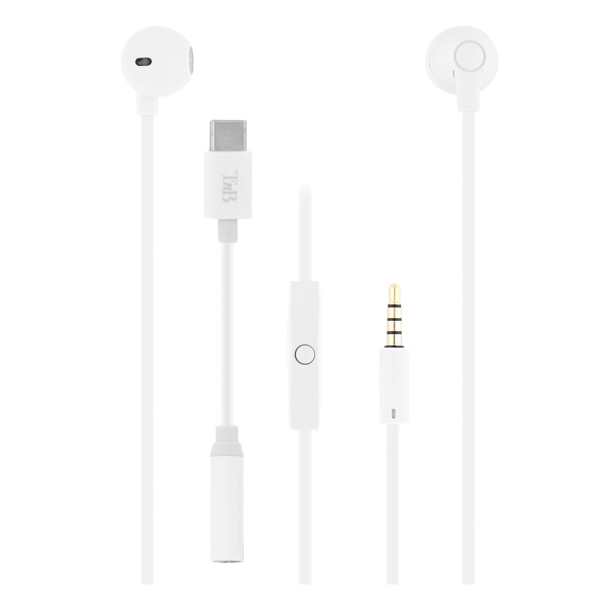 TNB SWEET & ADAPTATEUR TYPE C - Auriculares semiaurales - blanco