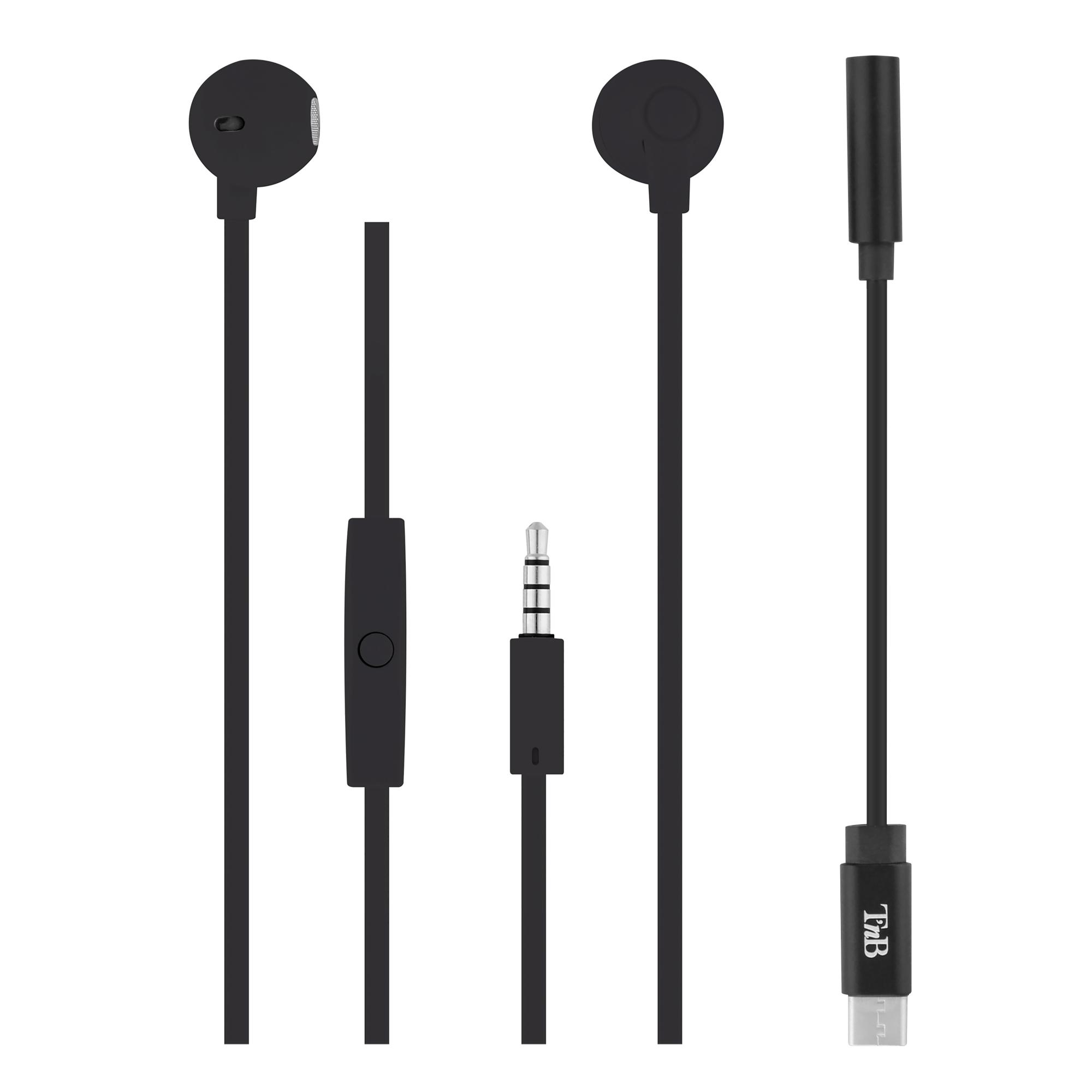 TNB SWEET & ADAPTATEUR TYPE C - Auriculares semiaurales - Negro