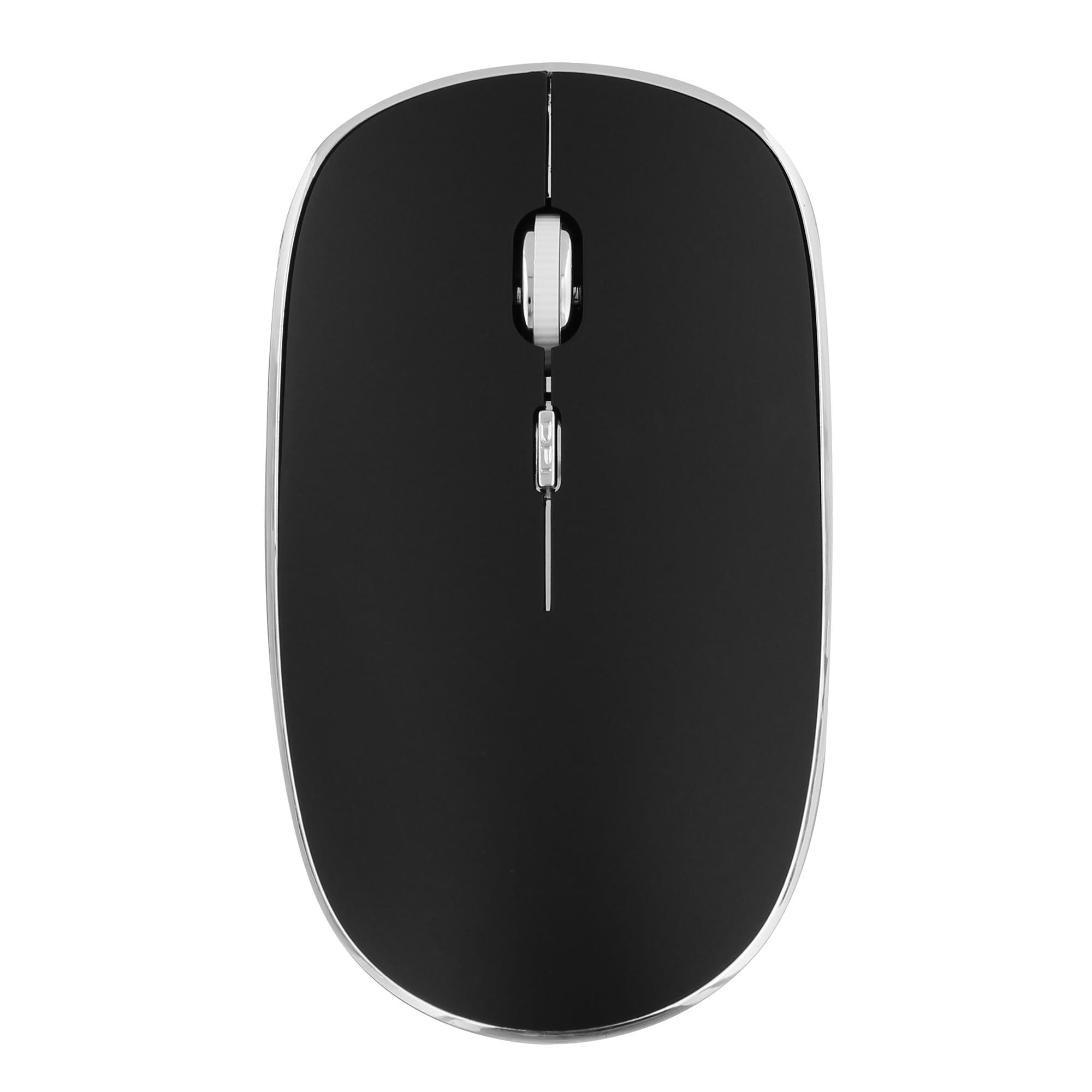 TNB RUBBY - Ratón óptico inalámbrico silencioso 1600 dpi - negro/plata