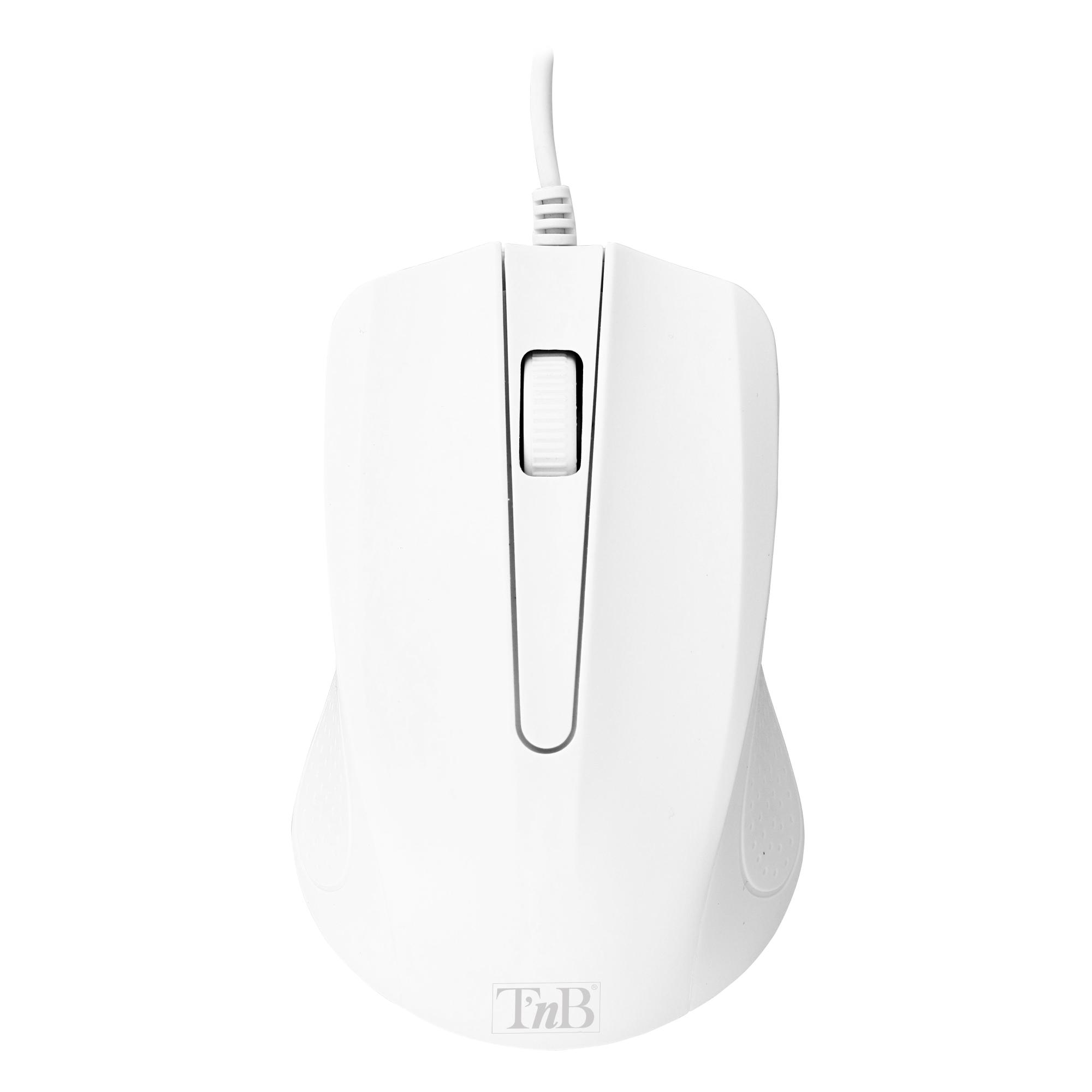 TNB SHARK - Ratón óptico con cable - blanco