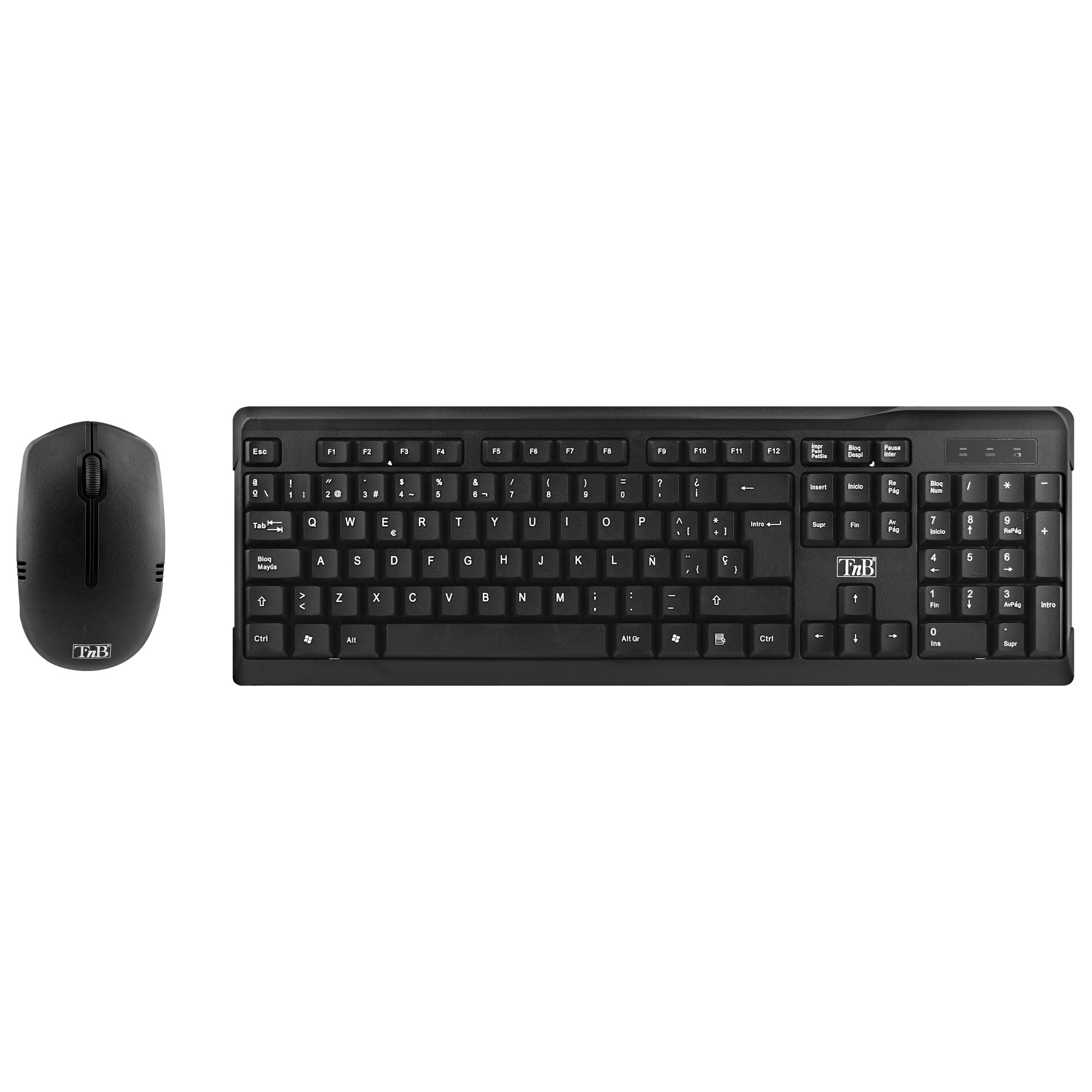 TNB COMBO BRIDGE - Combo de teclado QWERTY y ratón inalámbrico - negro