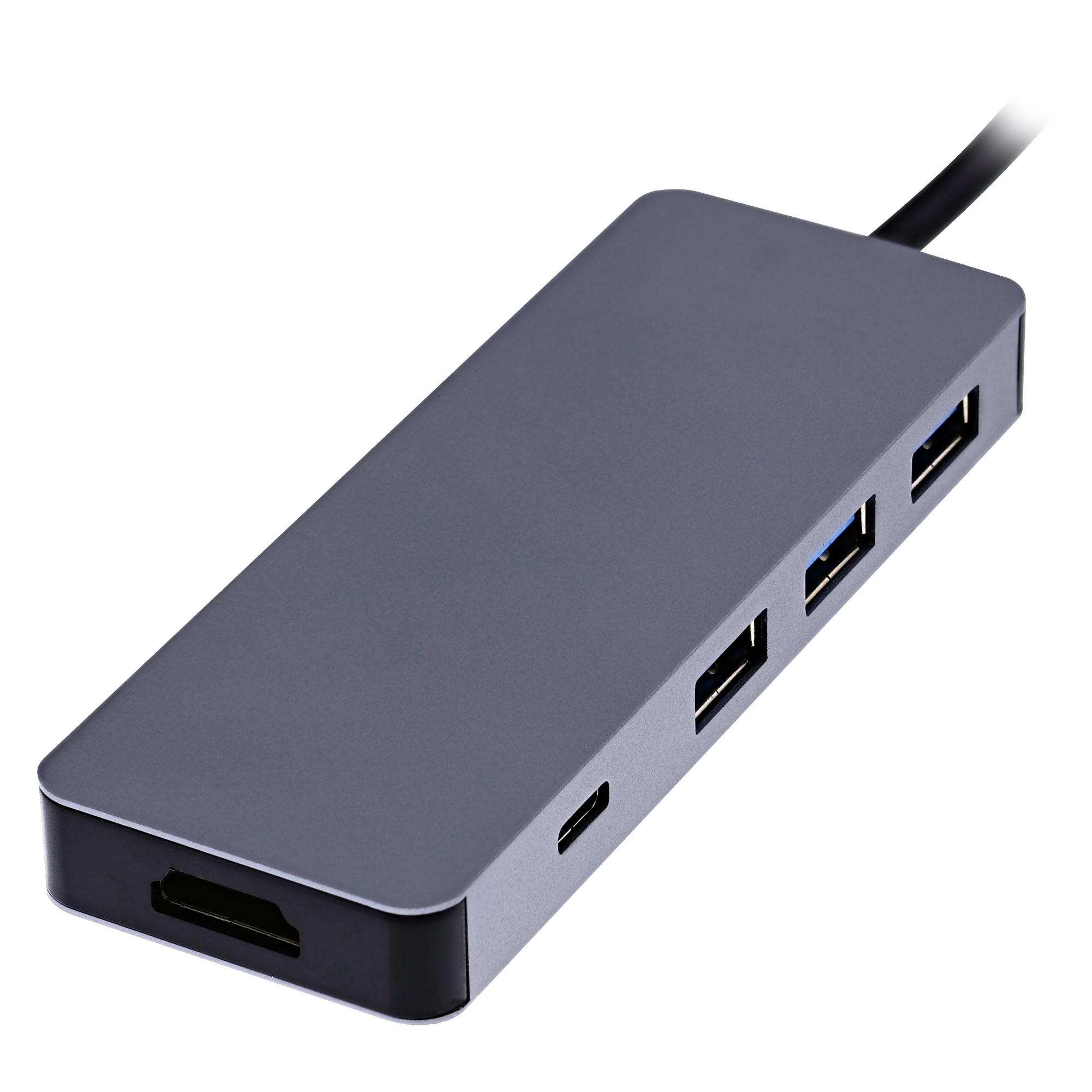 TNB iClick - Hub USB-C (Tipo C) 6 en 1 - gris sideral