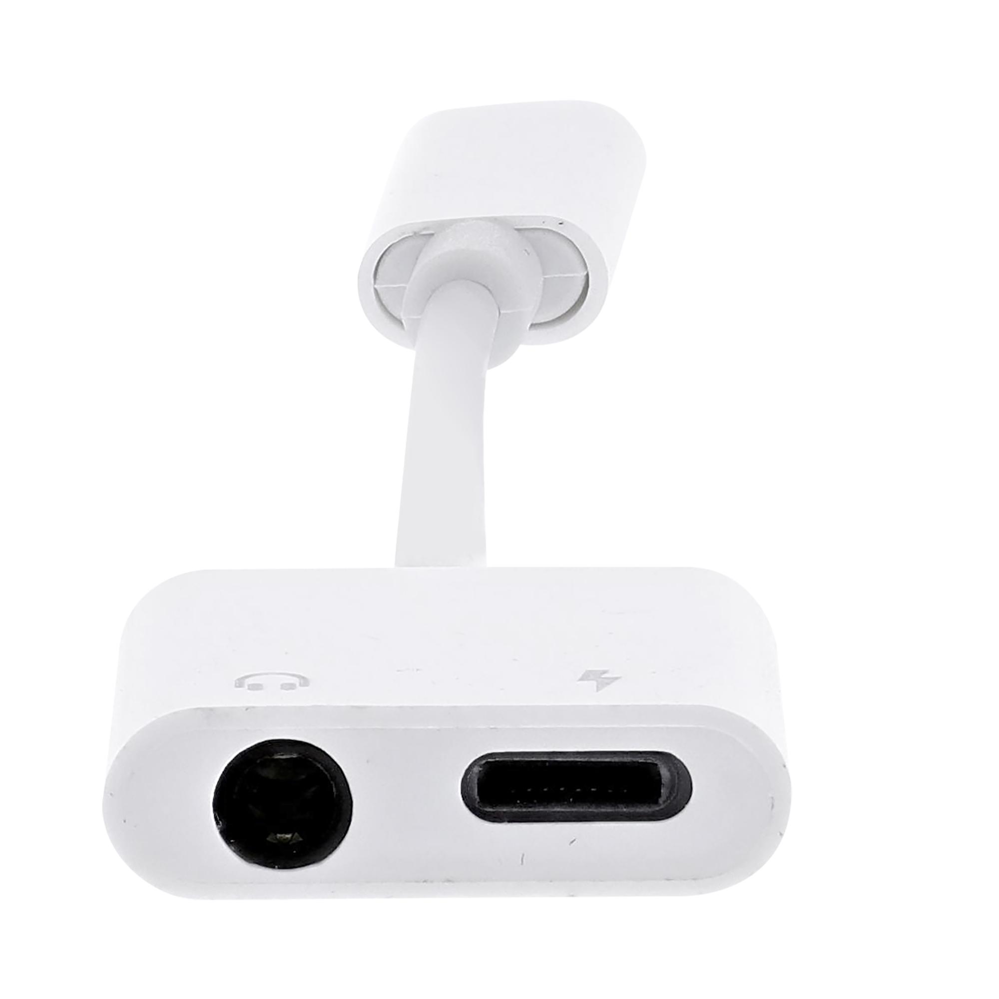 TNB WAY - Adaptador Lightning a jack de 3,5 mm hembra + Lightning hembra - blanco