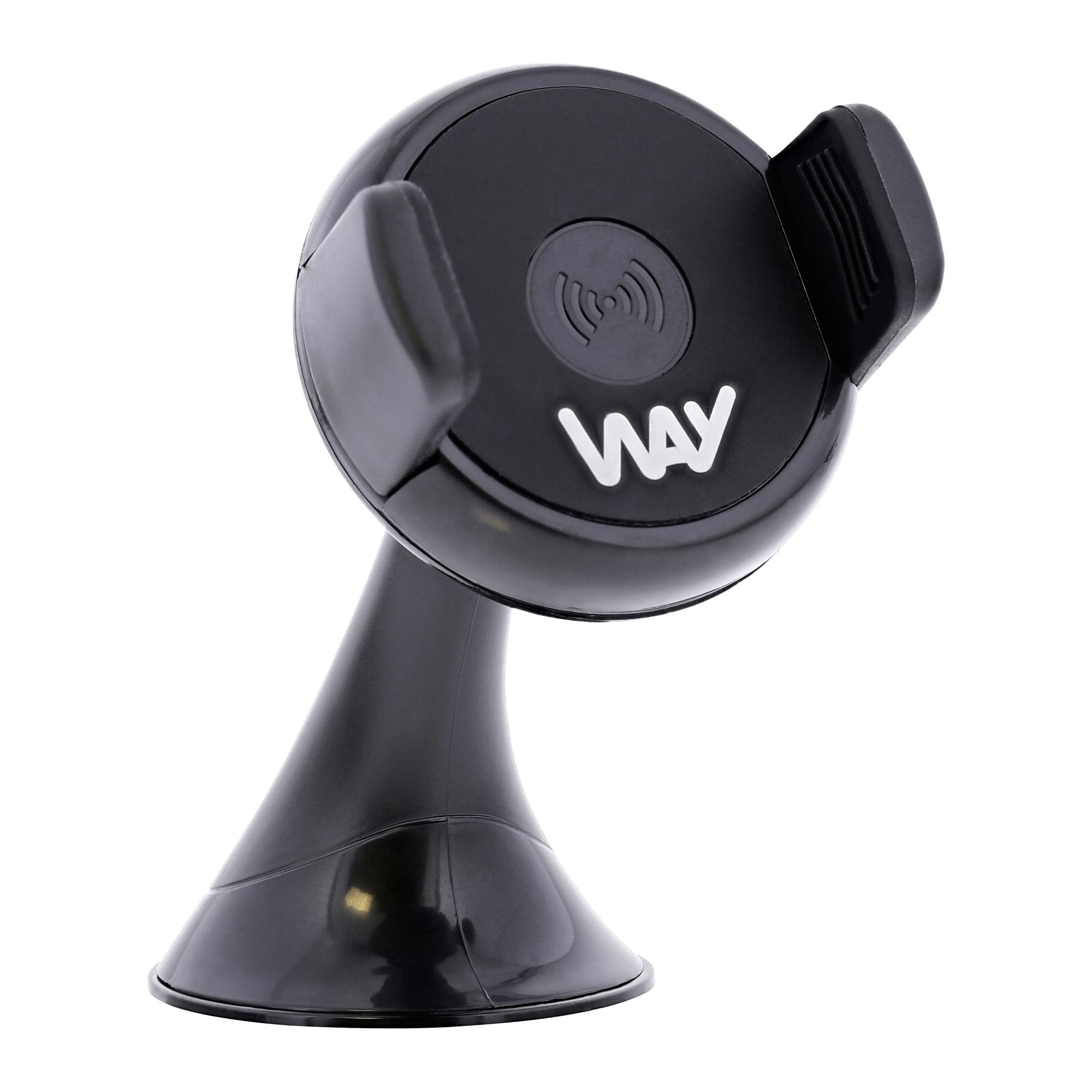 TNB WAY - Cargador de coche de inducción de 10W, soportes 2 en 1 + cable micro USB integrado - Negro