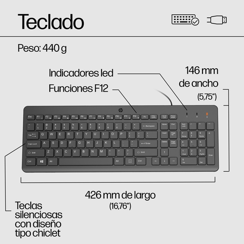 HP Combo 150 Teclado + Raton