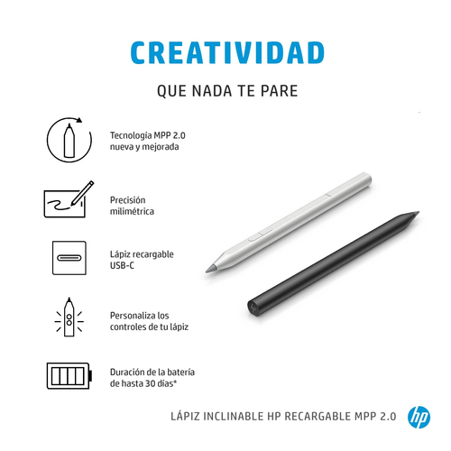 HP Lapiz MPP 2.0 Plateado recargable