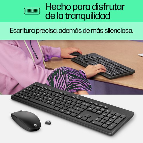 HP Combo 230 Teclado + Raton inalambricos Blanco