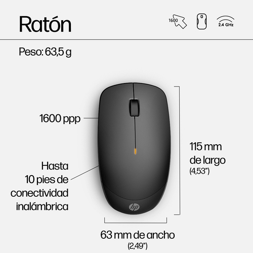 HP Combo 230 Teclado + Raton inalambricos Blanco