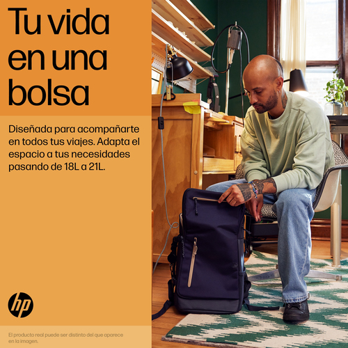 HP Mochila TRAVEL 25L Azul para portatil de 15,6"