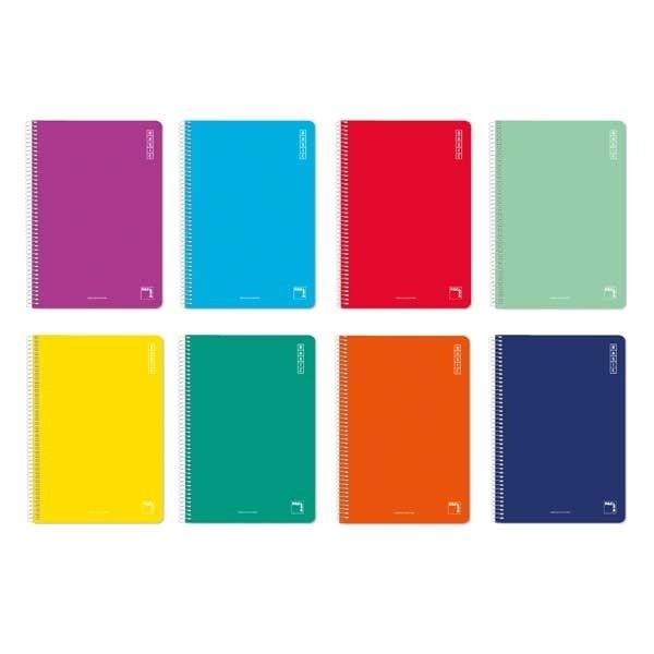 PACSA Cuaderno Basic tapa carton 80h 60g horizontal cuarto colores surtidos