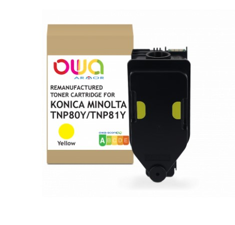 ARMOR Toner Amarillo TNP80Y AAJW252 para KONICA MINOLTA C3320i 9000p