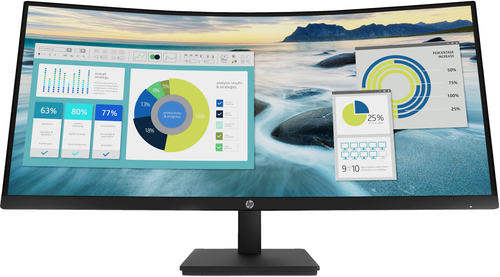 HP Monitor P34hc G4 / 34" / WQHD / HDMI-DisplayPort-USB(A)-USB(B)-USB(C) / Regulable Altura / Curvo