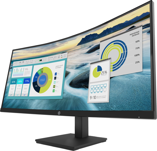 HP Monitor P34hc G4 / 34" / WQHD / HDMI-DisplayPort-USB(A)-USB(B)-USB(C) / Regulable Altura / Curvo