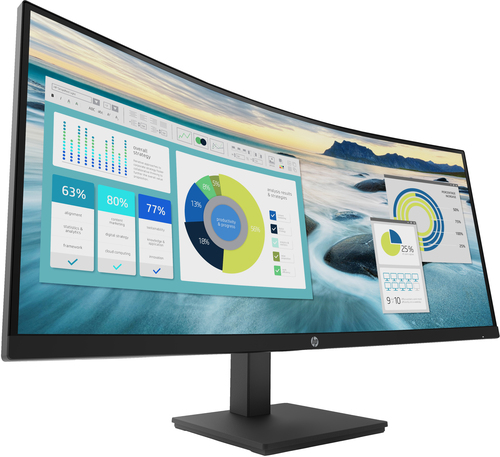 HP Monitor P34hc G4 / 34" / WQHD / HDMI-DisplayPort-USB(A)-USB(B)-USB(C) / Regulable Altura / Curvo