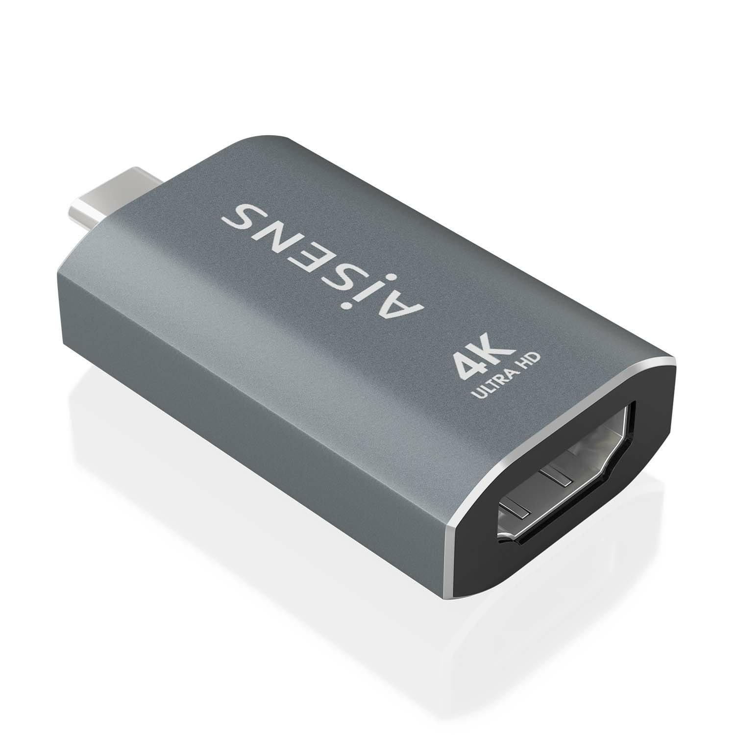 AISENS - ADAPTADOR CONVERSOR ALUMINIO USB-C A HDMI 4K@60HZ, USB-C/M-HDMI/H, GRIS