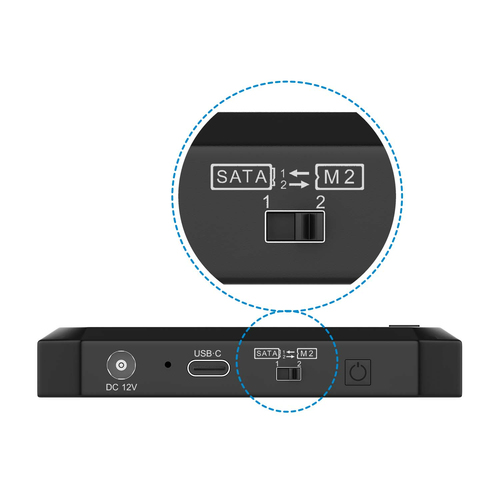 AISENS - ESTACION DE DOCKING ASDS-M2SATA04B SATA 2.5/3.5, M.2 NVMe A USB 3.0/3.1 GEN1, CLONE, NEGRO