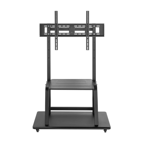 AISENS - SOPORTE DE SUELO ECO CON RUEDA, BANDEJA PARA DVD PARA MONITOR/TV 150KG DE 37-100, NEGRO