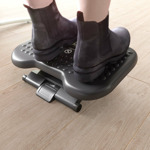 AISENS - REPOSAPIES INCLINABLE Y ALTURA AJUSTABLE, NEGRO