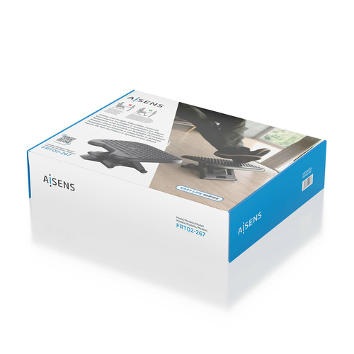 AISENS - REPOSAPIES INCLINABLE Y ALTURA AJUSTABLE, NEGRO