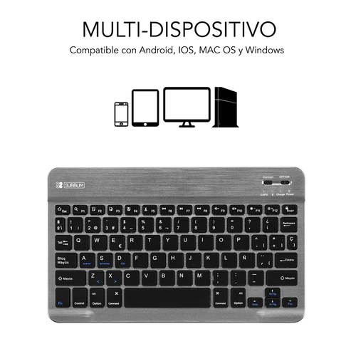 SUBBLIM Teclado Smart BT Keyboard Grey