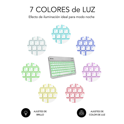 SUBBLIM Teclado Smart Backlit BT Keyboard Silver