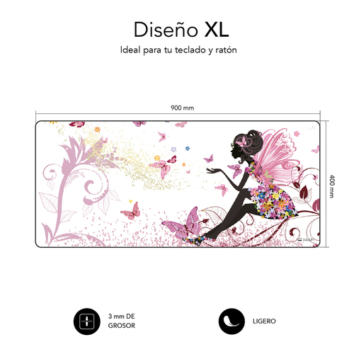 SUBBLIM Alfombrilla Hada XL Mouse Pad 900x400x3