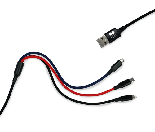 SUBBLIM Premium Cable 3in1 (Micro USB+Type C+Lighting)