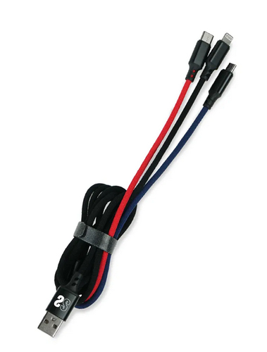 SUBBLIM Premium Cable 3in1 (Micro USB+Type C+Lighting)
