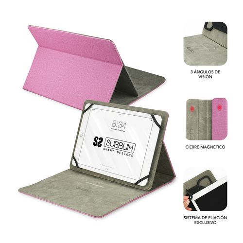 SUBBLIM Funda Stand Tablet Case 10,1" Pink