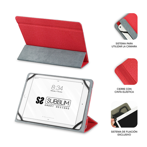 SUBBLIM Funda Tablet Freecam Case 10,1" Red