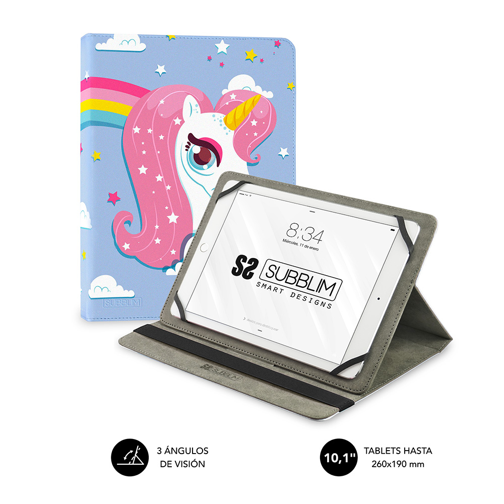 SUBBLIM Funda Tablet TRENDY CASE UNICORN 10.1"