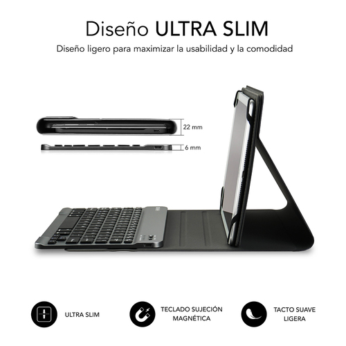 SUBBLIM Funda Tablet KEYTAB PRO BLUETOOTH 10,1" Red