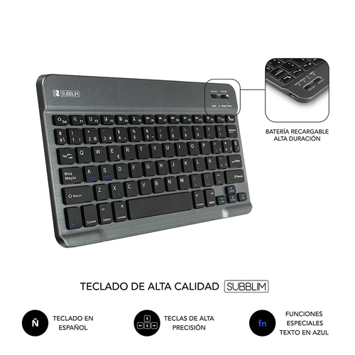 SUBBLIM Funda Tablet KEYTAB PRO BLUETOOTH 10,1" Red
