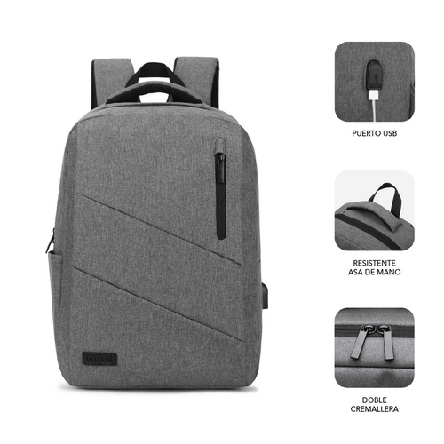 SUBBLIM Mochila Portatil City Backpack 15,6" Grey