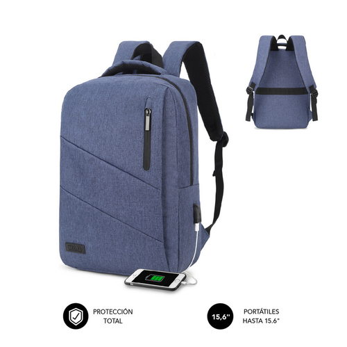 SUBBLIM Mochila Portatil City Backpack 15,6" Blue