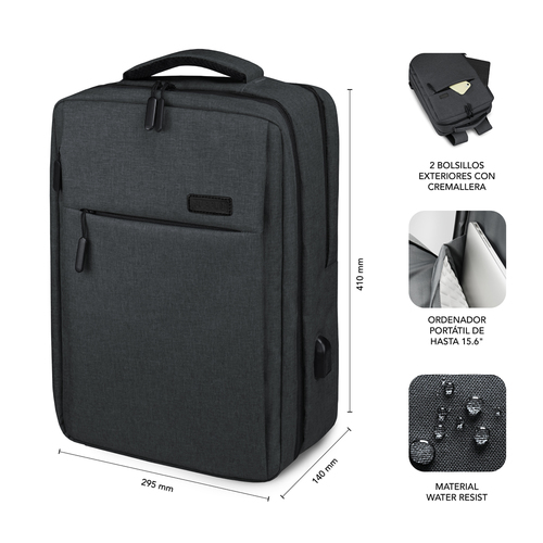 SUBBLIM Mochila Traveller Airpadding Backpack 15,6" Grey