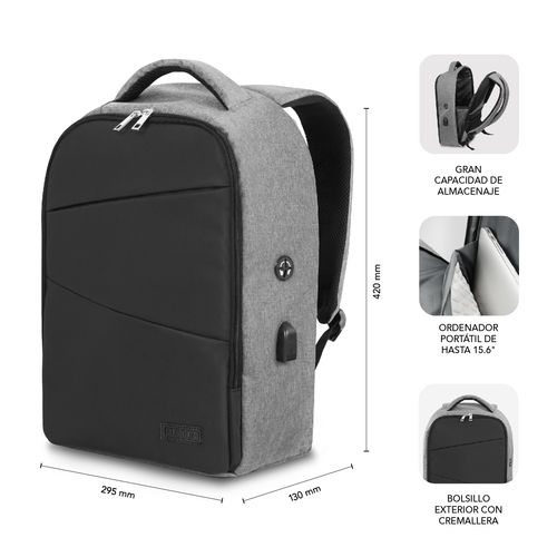SUBBLIM Mochila Secure V2 AP Antitheft Backpack 16" Black