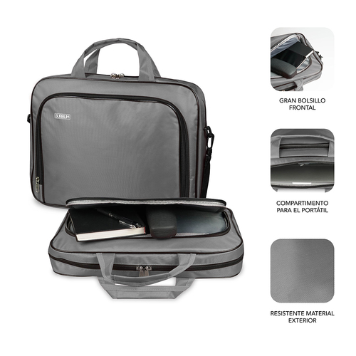 SUBBLIM Maletin Oxford Laptop Bag 11-12,5" Grey