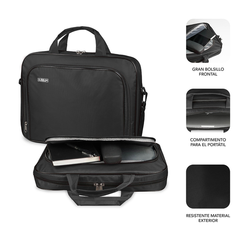SUBBLIM Maletin Oxford Laptop Bag 15,4-16" Black
