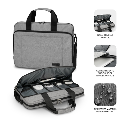 SUBBLIM Maletin Air Padding Laptop bag 13,3-14" Grey
