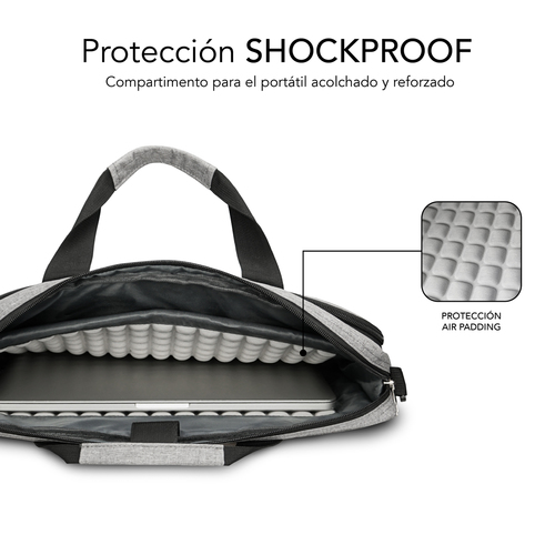 SUBBLIM Maletin Air Padding Laptop bag 13,3-14" Grey
