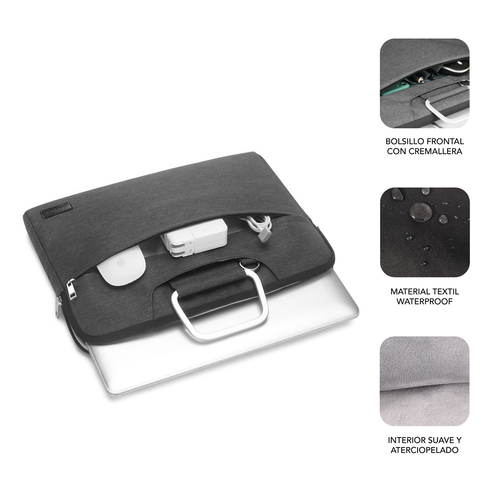 SUBBLIM Maletin Business Laptop Sleeve 13,3-14" Grey