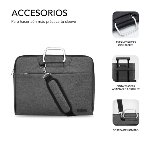 SUBBLIM Maletin Business Laptop Sleeve 13,3-14" Grey
