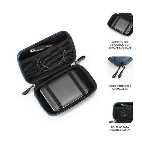 SUBBLIM Organizador HDD Business Case 2,5" Dark Blue