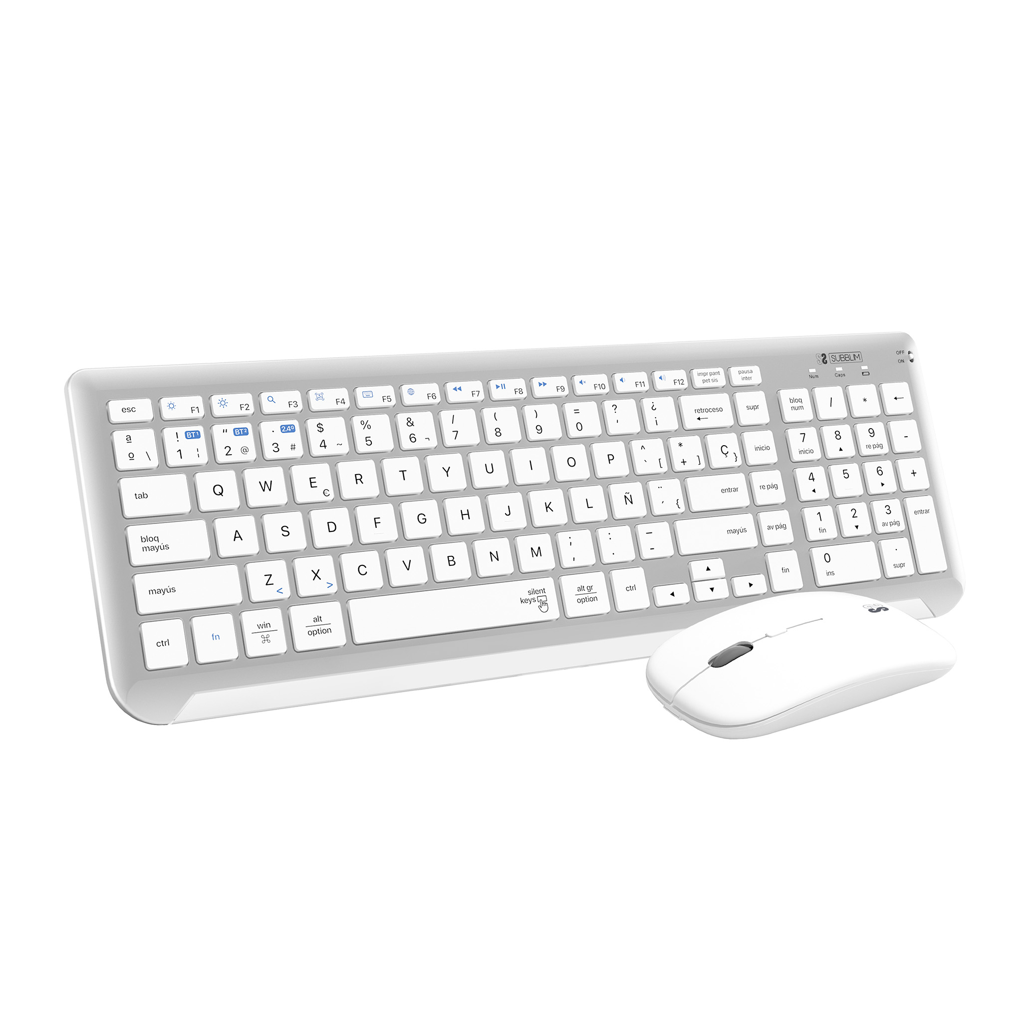 SUBBLIM Combo Dual Prestige Extendido Plata/Blanco