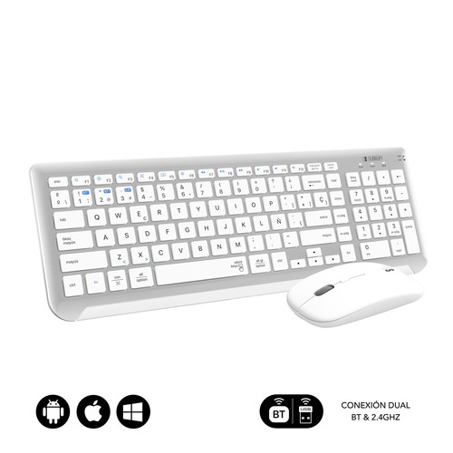 SUBBLIM Combo Dual Prestige Extendido Plata/Blanco